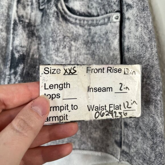 Rag and Bone Acid Wash Miramar Printed Denim Cotton Shorts XXS - Picture 11 of 12